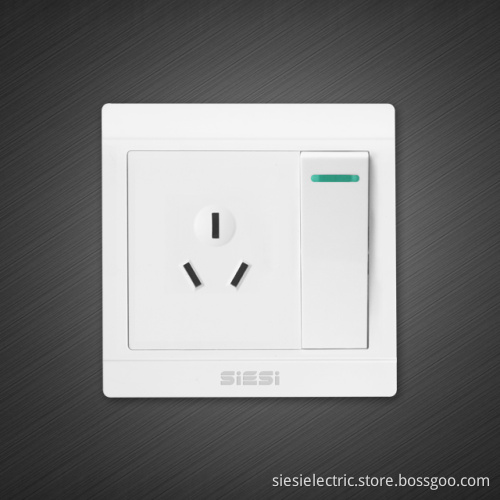 3 pin wall socket with 2 Way Switch
